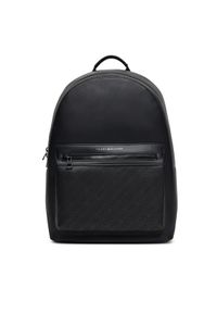 TOMMY HILFIGER - Tommy Hilfiger Plecak Th Monogram Backpack AM0AM13834 Czarny. Kolor: czarny. Materiał: skóra