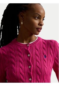 Polo Ralph Lauren Kardigan 211971868509 Różowy Slim Fit. Typ kołnierza: polo. Kolor: różowy. Materiał: bawełna #2