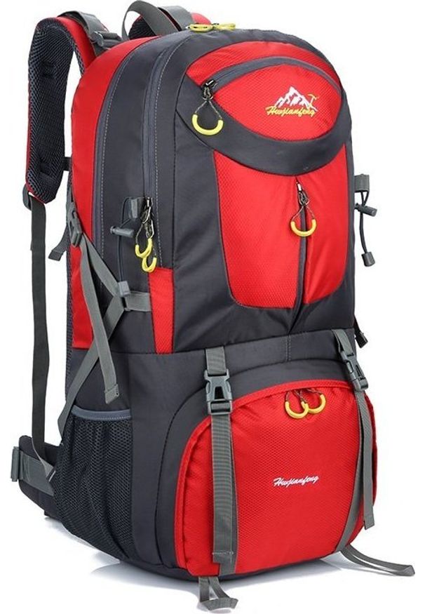 Plecak turystyczny RG Camp trekkingowy na wycieczki w góry Everest 50L czerwony. Kolor: czerwony