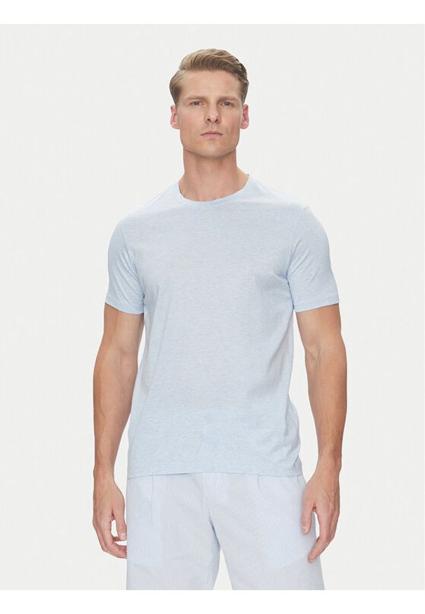 PAUL & SHARK - Paul&Shark T-Shirt 25411015 Błękitny Regular Fit. Kolor: niebieski. Materiał: bawełna