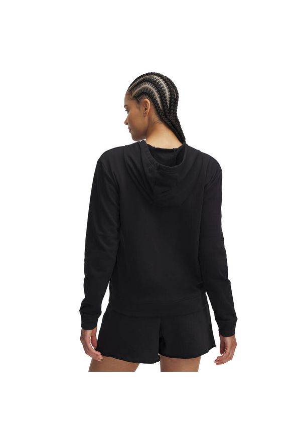 Bluza damska z kapturem Under Armour Rival Terry. Typ kołnierza: kaptur. Kolor: czarny, biały, wielokolorowy