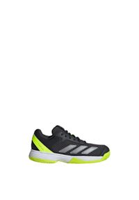 Adidas - Buty Courtflash Tennis Kids. Kolor: żółty, wielokolorowy, szary. Materiał: materiał. Sport: tenis