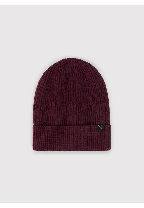 Pako Lorente - PAKO LORENTE – Bawełniana czapka w kolorze bordowym. Kolor: czerwony. Materiał: bawełna. Wzór: ze splotem. Sezon: zima, jesień