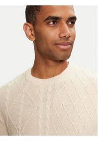 Tom Tailor Sweter 1043343 Beżowy Regular Fit. Kolor: beżowy. Materiał: syntetyk, bawełna #4