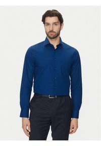 Michael Kors Koszula MK0DS01291 Granatowy Slim Fit. Kolor: niebieski. Materiał: bawełna