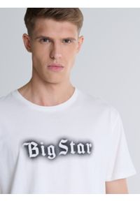 Big-Star - Koszulka męska bawełniana z nadrukiem biała Seddel 100. Okazja: na co dzień. Kolor: biały. Materiał: bawełna. Wzór: nadruk. Styl: retro, klasyczny, casual #3