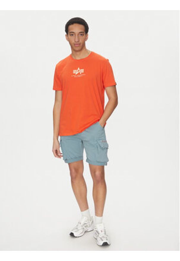 Alpha Industries Szorty materiałowe Crew 176203 Niebieski Slim Fit. Kolor: niebieski. Materiał: bawełna