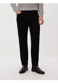 Reserved - Bawełniane spodnie slim fit - czarny. Kolor: czarny. Materiał: bawełna #1