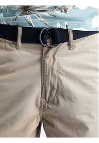 Petrol Industries Szorty materiałowe M-1040-SHO501 Beżowy Slim Fit. Kolor: beżowy. Materiał: bawełna #9