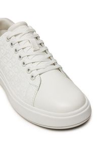 Calvin Klein Sneakersy Cupsole Lace Up Mono HW0HW02445 Biały. Kolor: biały. Materiał: skóra #4