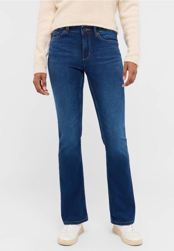 Damskie Spodnie Jeansowe Mustang Style Shelby Slim Boot Denim Blue 1015992 5000 742