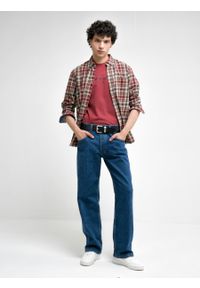 Big-Star - Spodnie jeans męskie loose z linii Authentic Silvermine 500. Stan: podwyższony. Kolor: niebieski. Długość: krótkie. Styl: vintage, klasyczny #5