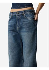 Pinko - PINKO Jeansy Wanda wide leg soft ocean Granatowy Regular Fit. Kolor: niebieski