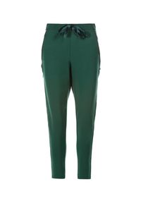 Born2be - Ciemnozielone Spodnie Dresowe Cahrera. Kolor: zielony. Materiał: dresówka. Wzór: jednolity, gładki #2