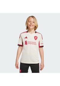 Adidas - Koszulka Liverpool FC 25/26 Away Kids. Kolor: biały. Sport: piłka nożna