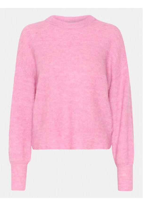 Kaffe Sweter Billa 10508146 Różowy Regular Fit. Kolor: różowy. Materiał: syntetyk