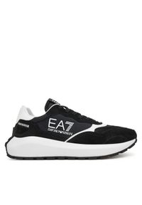 EA7 Emporio Armani Sneakersy 7X000341 AF18616 MC001 Czarny. Kolor: czarny. Materiał: zamsz, skóra