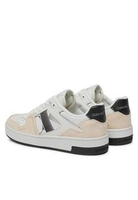 Calvin Klein Jeans Sneakersy Basket Cupsole Lace Mix Nbs Sat YW0YW01446 Biały. Kolor: biały. Materiał: zamsz, skóra