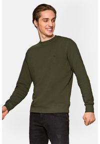 Lancerto - Bluza Zielona z Bawełną Cayden. Kolor: zielony. Materiał: poliester, bawełna
