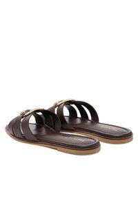 TwinSet - TWINSET Klapki 251TGT090 Brązowy. Kolor: brązowy. Materiał: skóra #4
