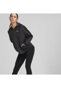 Bluza sportowa damska Puma 67308401. Typ kołnierza: kaptur. Kolor: czarny. Materiał: polar. Sezon: zima