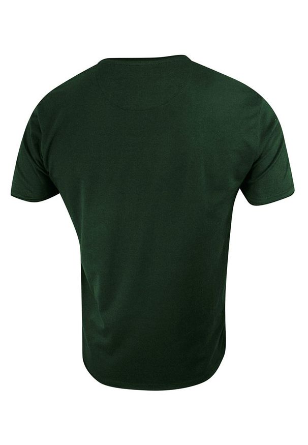 Brave Soul - T-Shirt (Koszulka) Zielony, Khaki Bez Nadruku, Okrągły Dekolt, Postrzępione Brzegi BRAVE SOUL- Męski. Okazja: na co dzień. Kolor: zielony, brązowy, wielokolorowy. Materiał: bawełna. Styl: casual