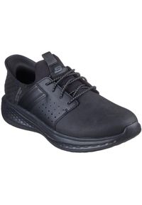 skechers - Adidasy Skechers Slade - Zachary, Mężczyźni. Kolor: czarny. Materiał: skóra ekologiczna, materiał