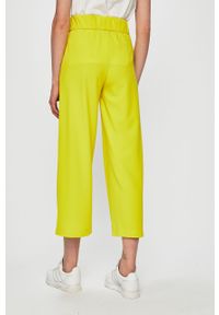 Jacqueline de Yong - Spodnie. Kolor: żółty. Materiał: tkanina, poliester, elastan. Wzór: gładki #2
