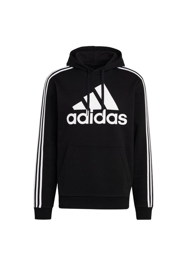 Adidas - adidas BL3S Fleece Hoodie, męska bluza. Kolor: biały, czarny, wielokolorowy. Materiał: bawełna, wiskoza, poliester