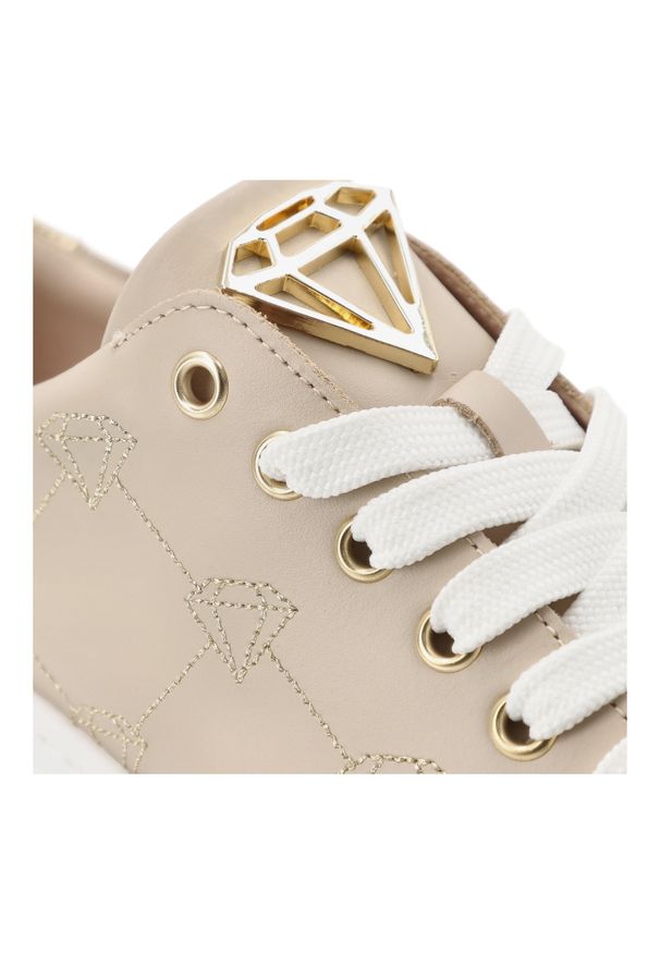 Beżowe Sneakersy Armodo Modne Obuwie Damskie. Okazja: na co dzień. Zapięcie: sznurówki. Kolor: beżowy. Materiał: materiał. Styl: klasyczny, casual, elegancki