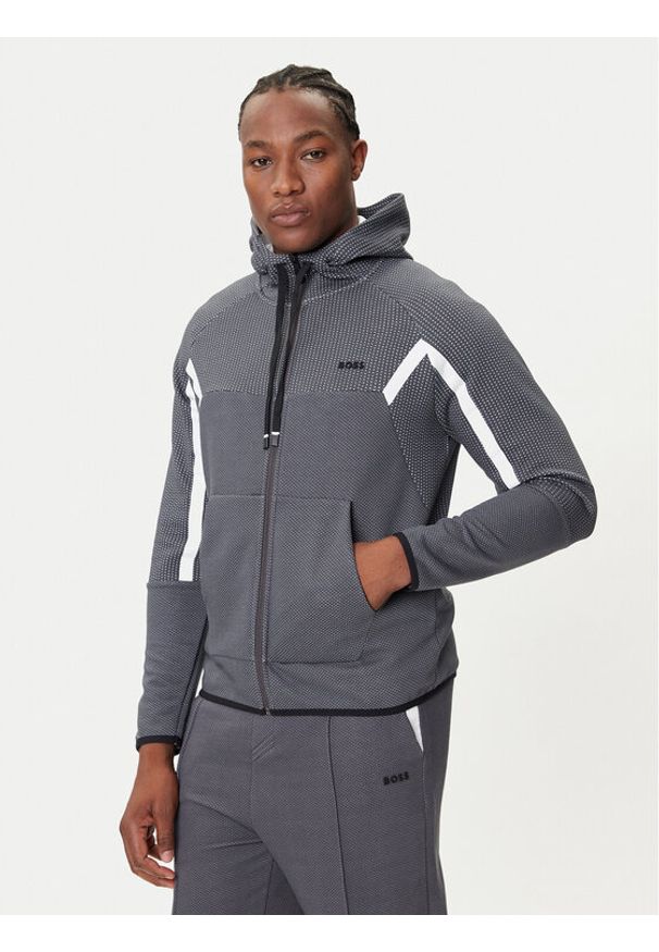 BOSS Bluza TL 50543130 Szary Regular Fit. Kolor: szary. Materiał: bawełna, syntetyk