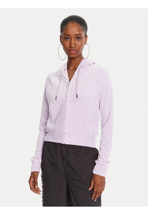 Juicy Couture Bluza Madison JCWA122001 Fioletowy Slim Fit. Kolor: fioletowy. Materiał: syntetyk
