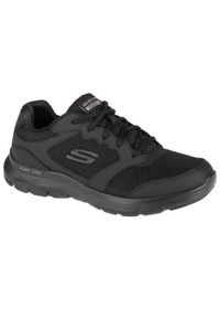 skechers - Buty do chodzenia męskie Skechers Flex Advantage 40. Zapięcie: sznurówki. Kolor: czarny. Materiał: materiał, syntetyk, tkanina. Szerokość cholewki: normalna. Sport: turystyka piesza