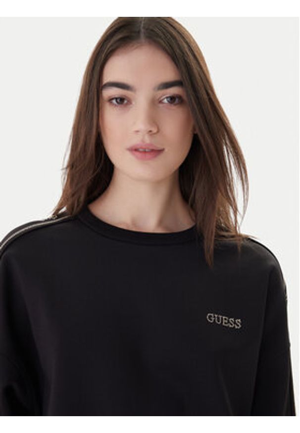 Guess Bluza V6RQ96 KCX22 Czarny Regular Fit. Kolor: czarny. Materiał: syntetyk