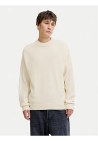 Jack & Jones - Jack&Jones Sweter Urban 12278942 Écru Relaxed Fit. Materiał: bawełna