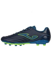 Buty piłkarskie męskie Joma Aguila. Zapięcie: sznurówki. Kolor: czarny, niebieski, wielokolorowy. Materiał: materiał, syntetyk, tkanina, guma. Szerokość cholewki: normalna. Sport: piłka nożna