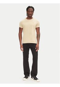 Tommy Jeans T-Shirt DM0DM04411 Beżowy Slim Fit. Kolor: beżowy. Materiał: bawełna #5