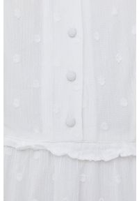 Superdry sukienka kolor biały mini rozkloszowana. Kolor: biały. Długość rękawa: na ramiączkach. Typ sukienki: rozkloszowane. Długość: mini