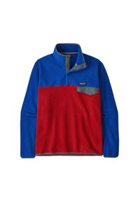 Bluza polarowa męska Patagonia LW Synch Snap-T P/O. Kolor: czerwony. Materiał: polar