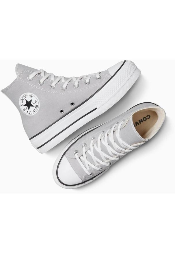 Buty sportowe Converse Chuck Taylor All Star Lift. Kolor: szary. Materiał: materiał. Styl: sportowy