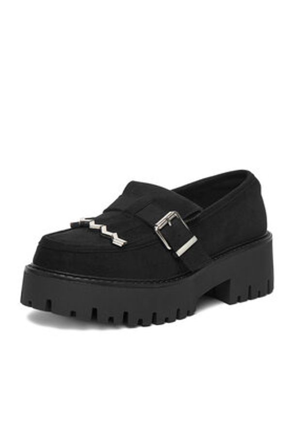 DeeZee Loafersy CEO-HY6688001-1 Czarny. Kolor: czarny. Materiał: materiał