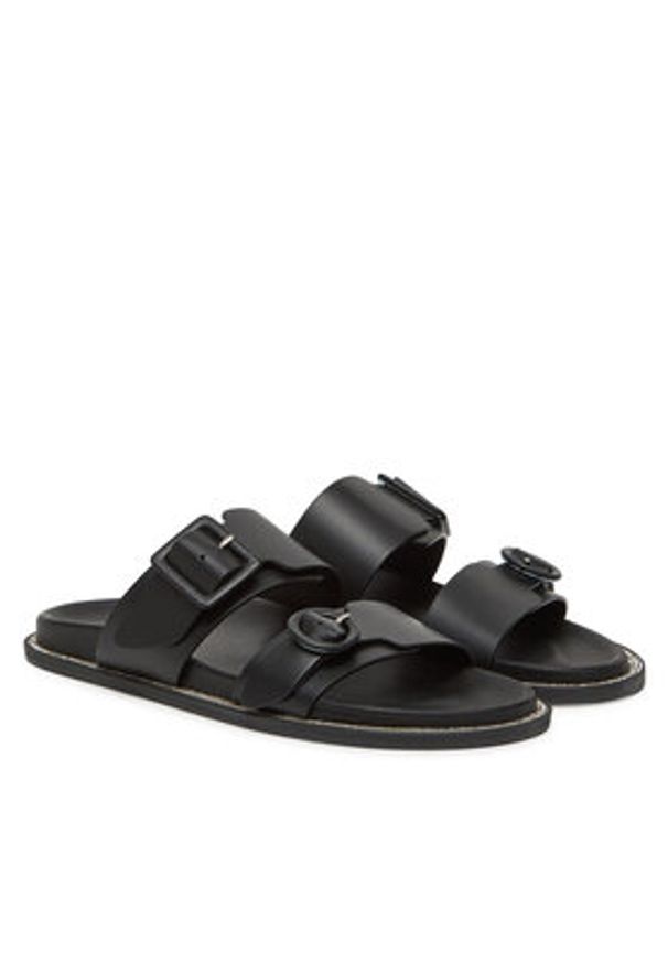 Pollini Klapki SA28172C0MTCS000 Czarny. Kolor: czarny. Materiał: skóra