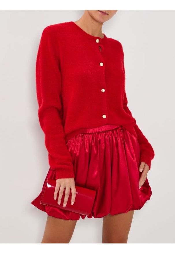 Sinsay - Sweter z ozdobnymi guzikami - czerwony. Kolor: czerwony