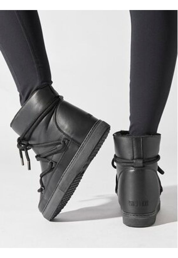 Inuikii Śniegowce Full Leather 75203-087 Czarny. Kolor: czarny. Materiał: skóra
