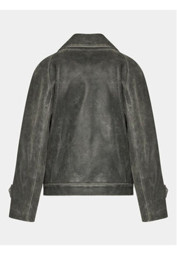 MVP Wardrobe Kurtka z imitacji skóry Solferino MVPI3CP152.0PELLE Szary Wide Fit. Kolor: szary. Materiał: skóra