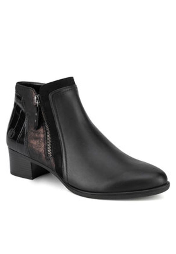 Remonte Botki R5172-04 Czarny. Kolor: czarny. Materiał: skóra