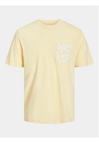 Jack & Jones - Jack&Jones T-Shirt Lafayette 12250435 Żółty Standard Fit. Kolor: żółty. Materiał: bawełna