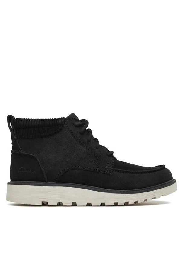 Clarks Trzewiki Barnes Mid 261741287 Czarny. Kolor: czarny. Materiał: skóra, zamsz