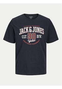 Jack & Jones - Jack&Jones T-Shirt Logo 12254862 Granatowy Standard Fit. Kolor: niebieski. Materiał: bawełna #5