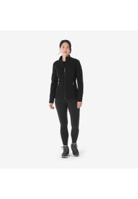 quechua - Polar turystyczny damski Quechua MH100. Typ kołnierza: kołnierzyk stójkowy. Kolor: czarny. Materiał: materiał, poliester. Sport: wspinaczka